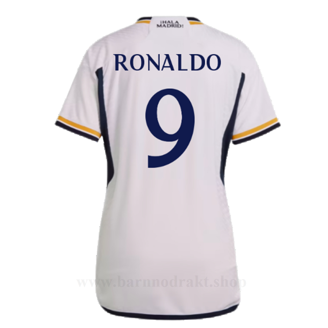 Billige Fotballdrakter FC Real Madrid Dame RONALDO #9 Hjemme Draktsett 2023-2024