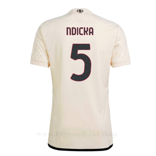 Billige Fotballdrakter AS Roma NDICKA #5 Borte Draktsett 2023-2024