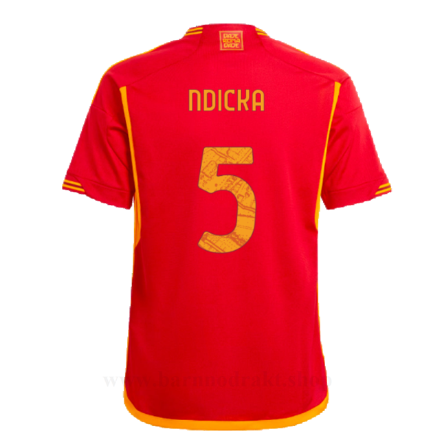 Billige Fotballdrakter AS Roma NDICKA #5 Hjemme Draktsett 2023-2024