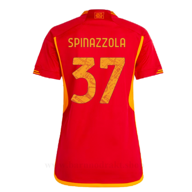 Billige Fotballdrakter AS Roma Dame SPINAZZOLA #37 Hjemme Draktsett 2023-2024