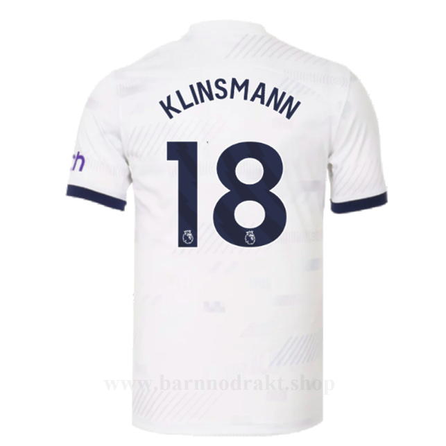 Billige Fotballdrakter Tottenham Hotspur KLINSMANN #18 Hjemme Draktsett 2023-2024