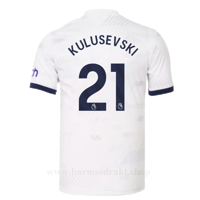 Billige Fotballdrakter Tottenham Hotspur KULUSEVSKI #21 Hjemme Draktsett 2023-2024