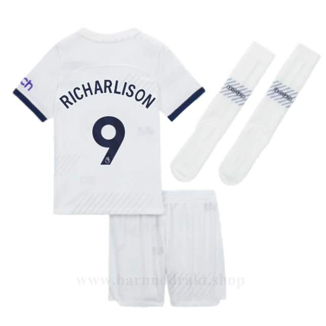 Billige Fotballdrakter Tottenham Hotspur Barn RICHARLISON #9 Hjemme Draktsett 2023-2024