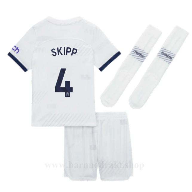 Billige Fotballdrakter Tottenham Hotspur Barn SKIPP #4 Hjemme Draktsett 2023-2024