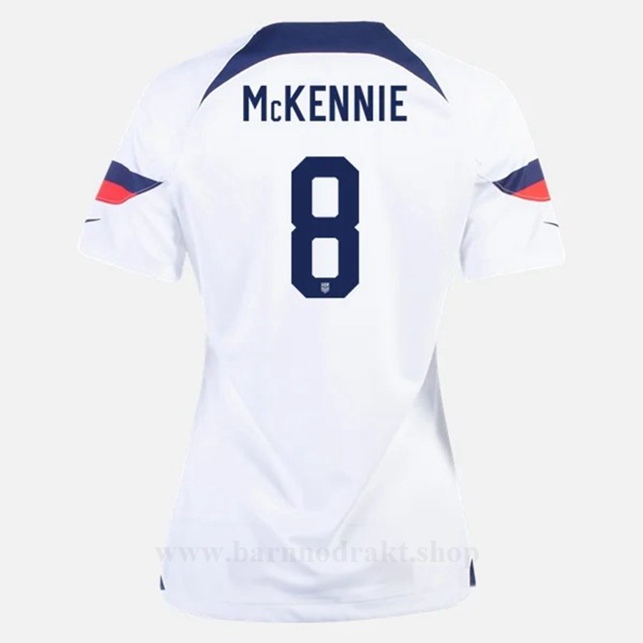 Billige Fotballdrakter USA Dame MCKENNIE #8 Hjemme Draktsett VM 2022